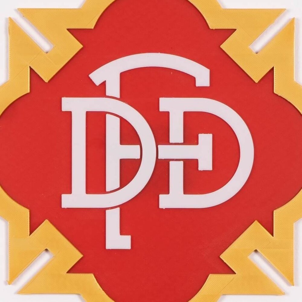 Dallas Fire Department Wall Sign Patch Replica Plaque DFD Gift Thin Red Line Fir - Picture 2 of 3